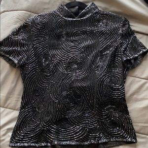 SOLD Adrianna Papéll Boutique Beaded Blouse